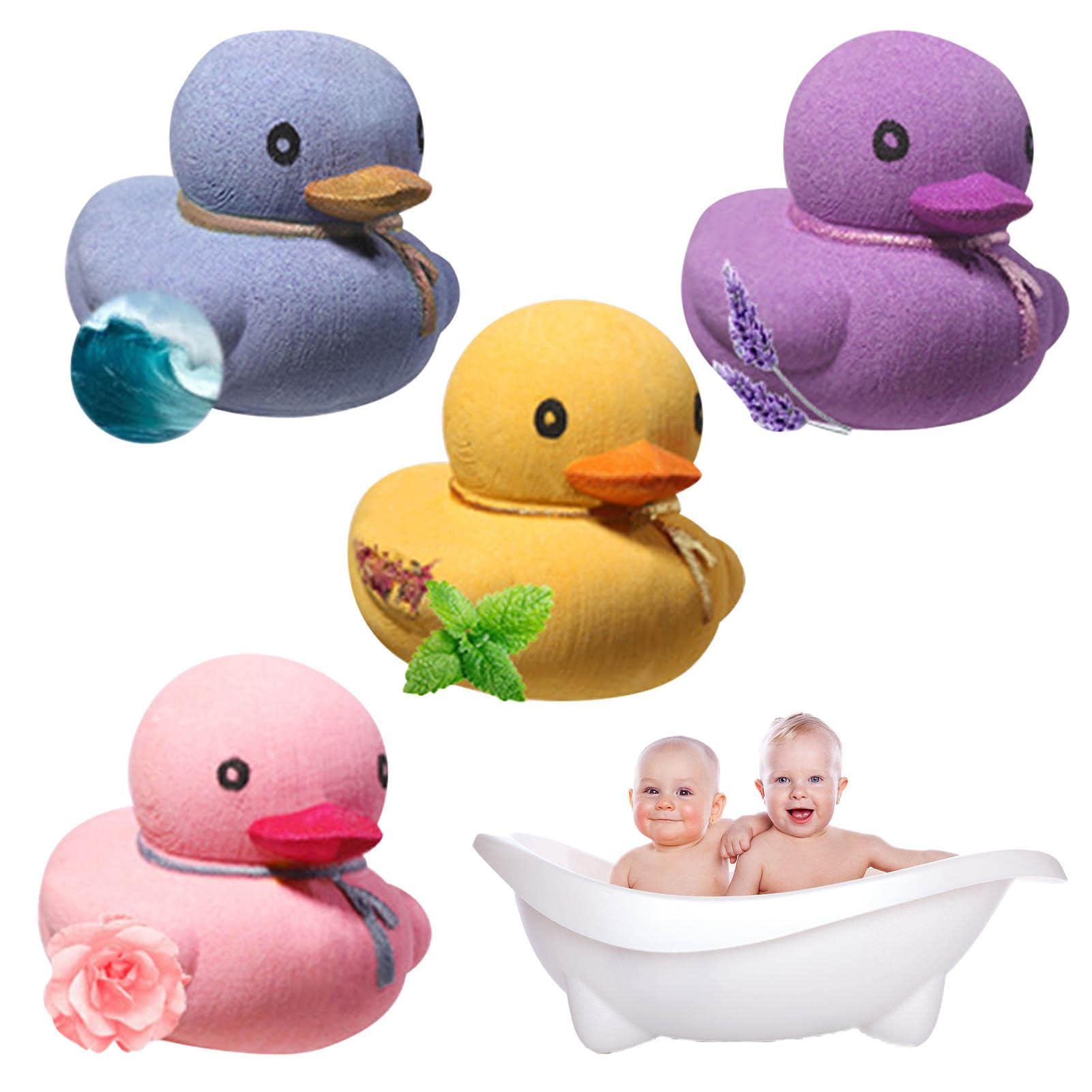 5 Pcs Duck Shaped Bath Salt Balls | Moisturizing & Relaxing Bath Bombs with Natural Essential Oils - Perfect for Valentine's Day Gifts, Wedding Favors, Christmas Stocking Stuffers & Birthday Presents - Ideal for Spa Nights, Self-Care Routines & Stress Relief