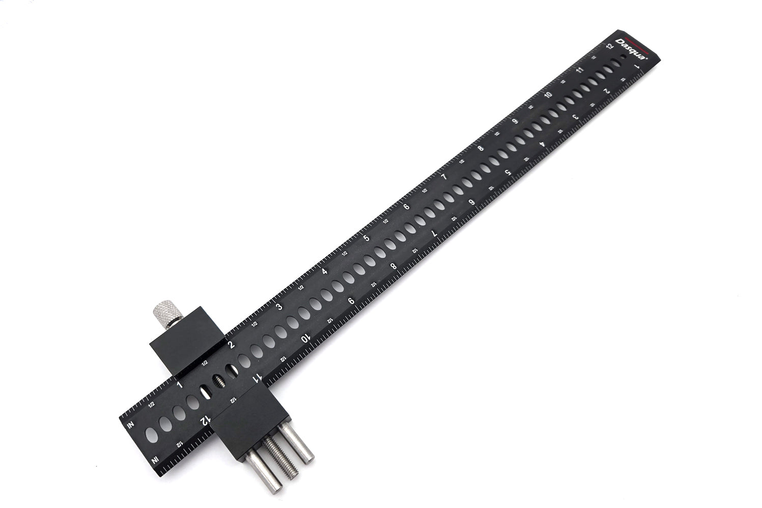 Dasqua 4-Piece Imperial Marking Ruler Set (6, 10, 12 Inch) with Ruler Stop - Precision Measuring Tools for Woodworking, Metalworking, and DIY Projects - 1804 6882