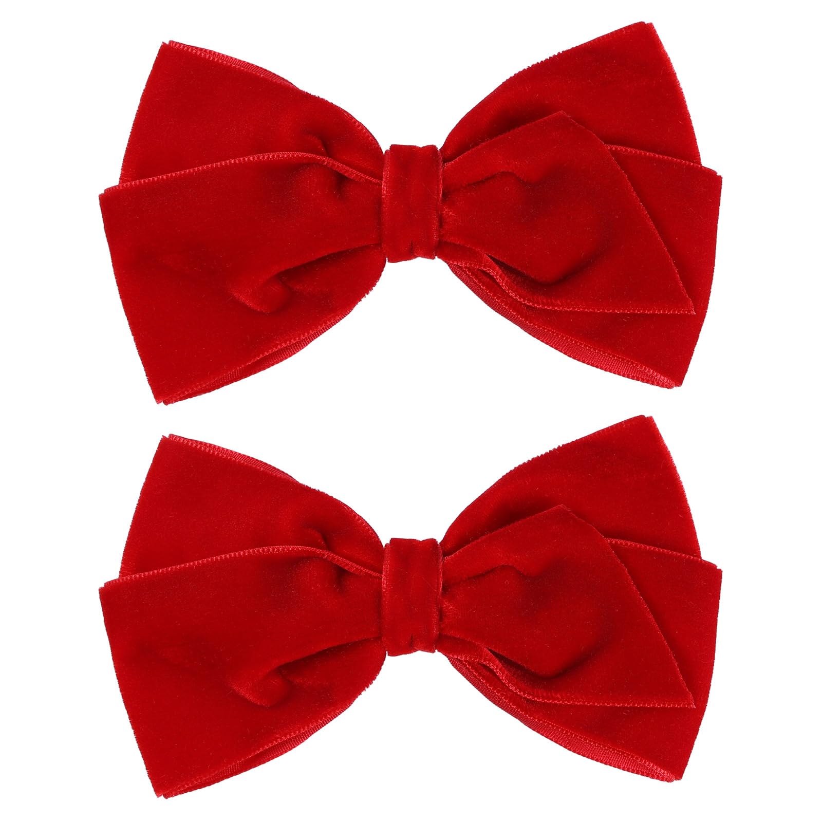 Red Velvet Hair Bows Clips 4.5 Inch - Christmas Valentine's Day New Year Gift - Alligator Barrettes Hair Pins for Girls Women - Party Dress Outfit Accessories for Toddler Teen Kids - Perfect for Holidays, Weddings, School Events and Special Occasions