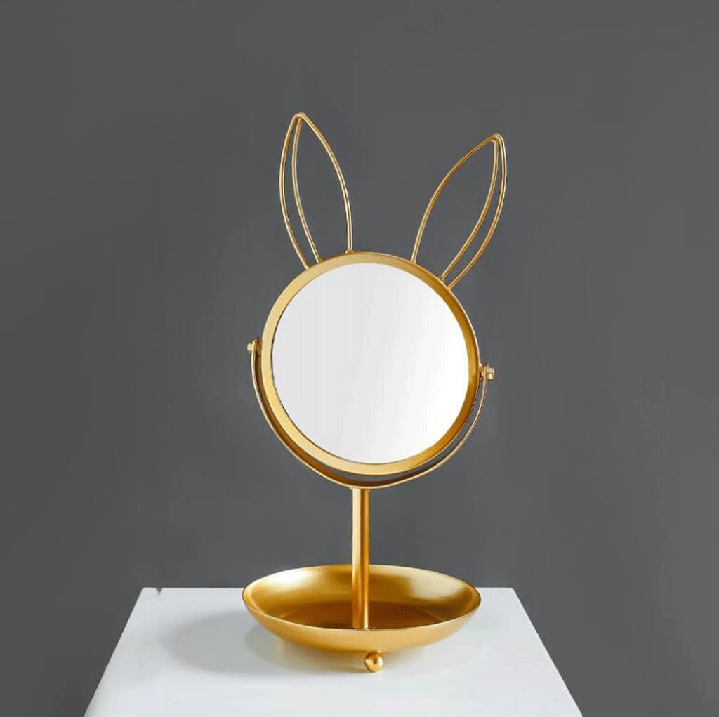 Luxury Jewelry Display Stand with Mirror - Gold Jewelry Organizer Box for Necklaces, Rings, Earrings, Watches & Bracelets (33x10cm) - Perfect for Home, Retail Store & Gift Packaging