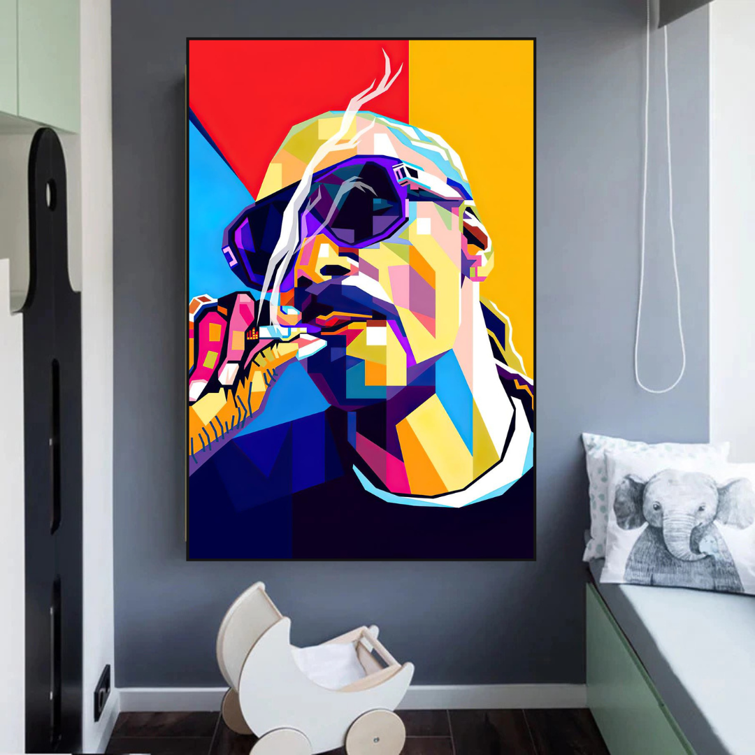 Snoop Dogg Hip Hop Canvas Wall Art - Famous Singer Rapper Music Poster for Home & Office Decor - Perfect for Bedroom, Living Room & Studio