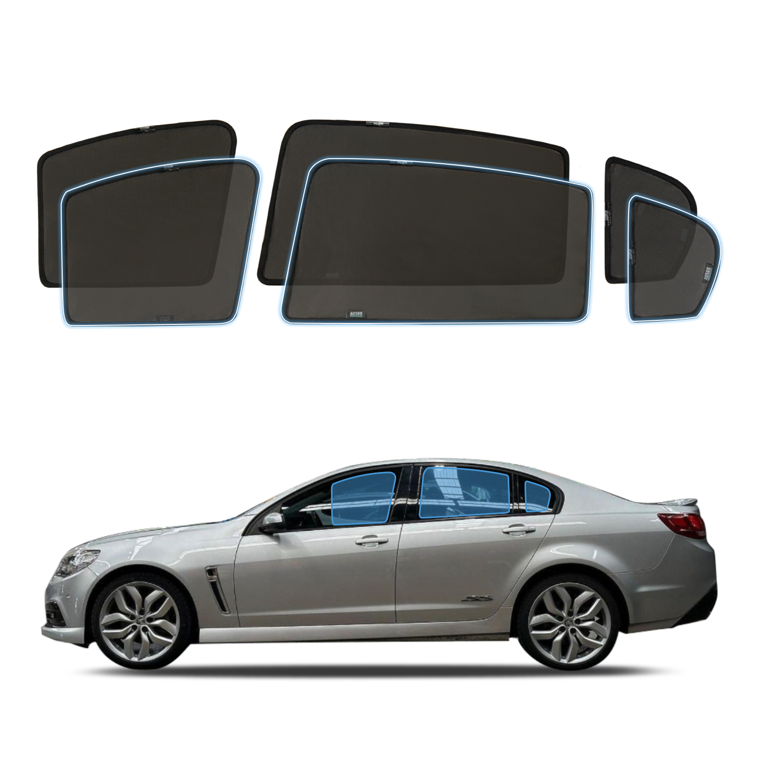 Holden Commodore VE VF Sedan Magnetic Window Sun Shade (2006-2017) - UV Protection & Heat Reduction for Cars - Perfect for Summer Driving & Parking