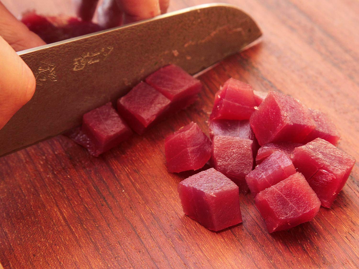 Fresh Ahi Tuna Poke Cubes - 4 lbs. Premium Sashimi-Grade Fish for Poke Bowls, Sushi & Hawaiian Cuisine - Perfect for Home Chefs & Healthy Meal Prep