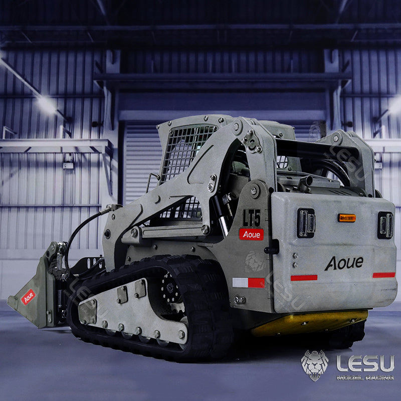 1:14 LESU RC Metal Hydraulic Skid Steer Loader - DIY Construction Vehicle Model with Lights & Sounds | Remote Control Tracked Toy for Kids & Adults | Perfect for Construction Play, Collecting & STEM Learning