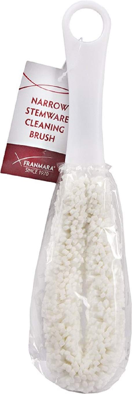 Premium Crystal Stemware Cleaning Brush - Gentle Glassware Scrubber for Wine Glasses, Champagne Flutes & Fine Crystal - Perfect for Home Bars, Dinner Parties & Special Occasions