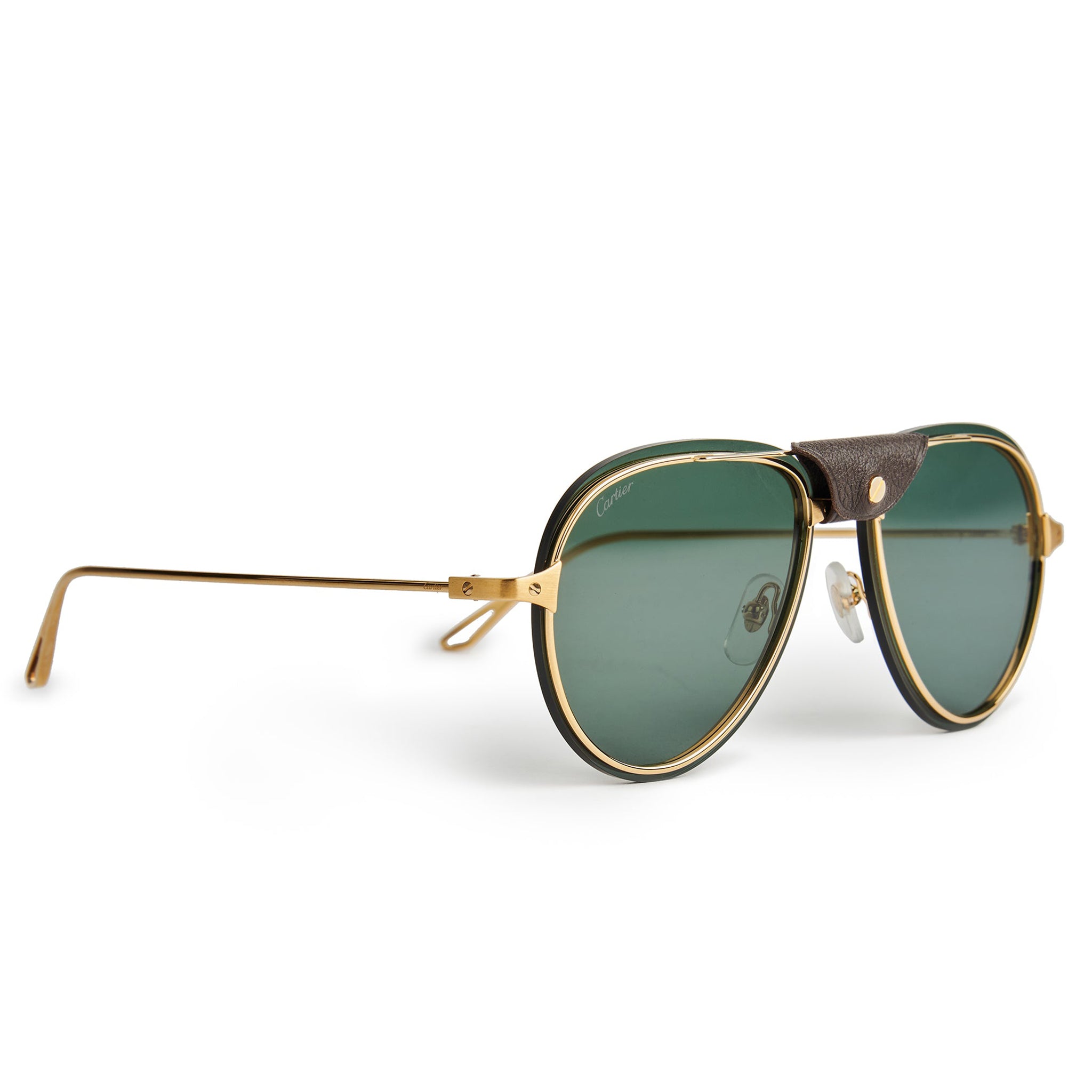 Cartier CT0242S 004 Brown Gold Pilot Sunglasses for Men - Luxury Aviator Frames for Driving, Travel & Outdoor Fashion