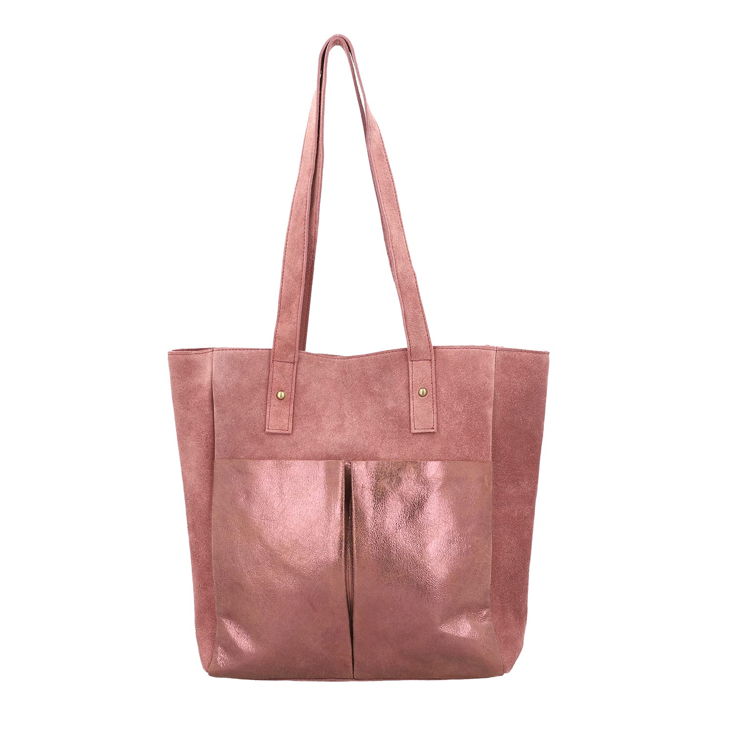 Genuine Leather Tote Bag for Women - Handcrafted Designer Handbag with Fixed Strap - Perfect Mother's Day Gift, Work, Travel & Everyday Use
