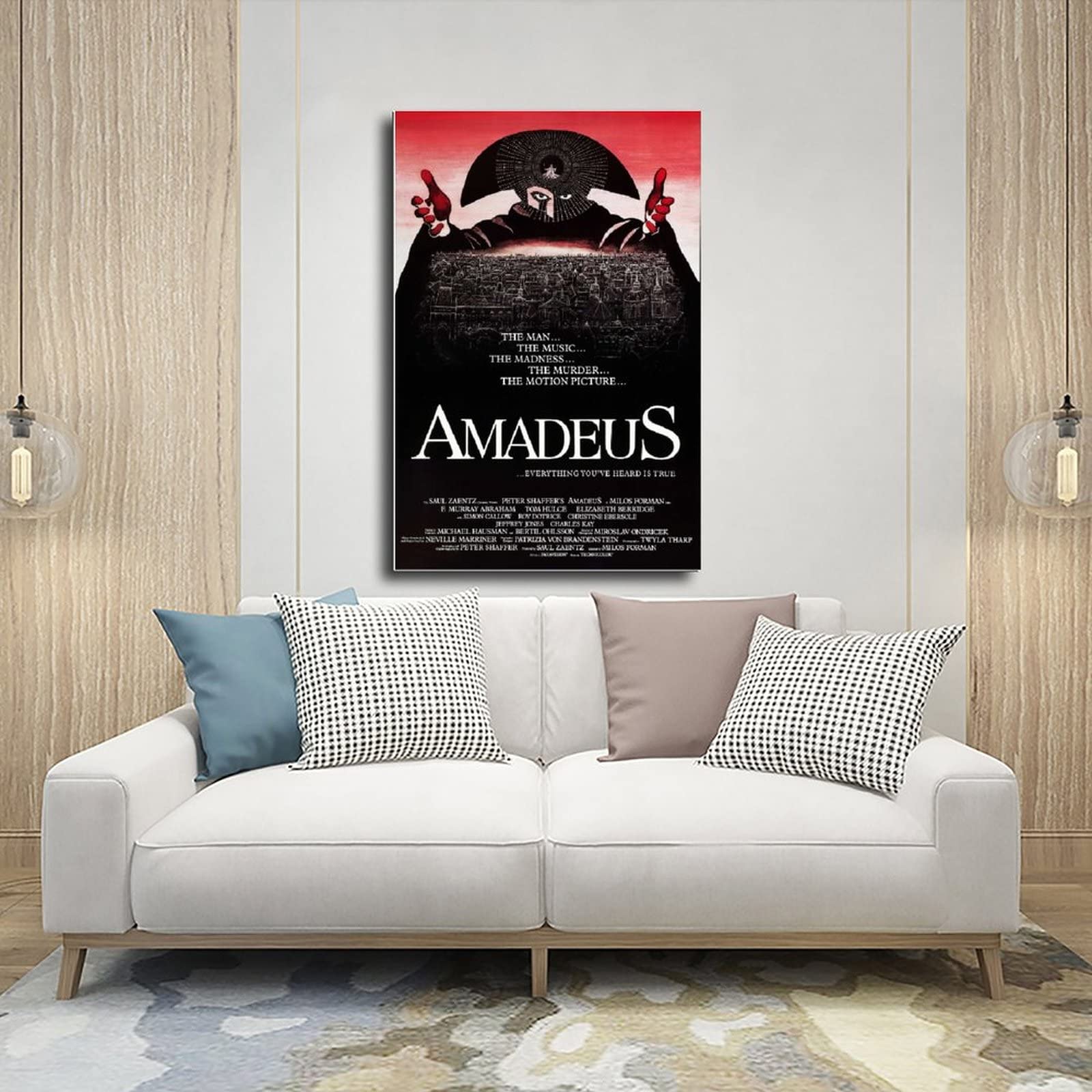Amadeus Movie Poster Canvas Print - 12x18 Inch (30x45cm) Unframed Wall Art for Bedroom, Office & Home Decor - Perfect Gift for Film Lovers & Music Enthusiasts | Great for Movie Theaters, Studios & Fan Cave Decorations