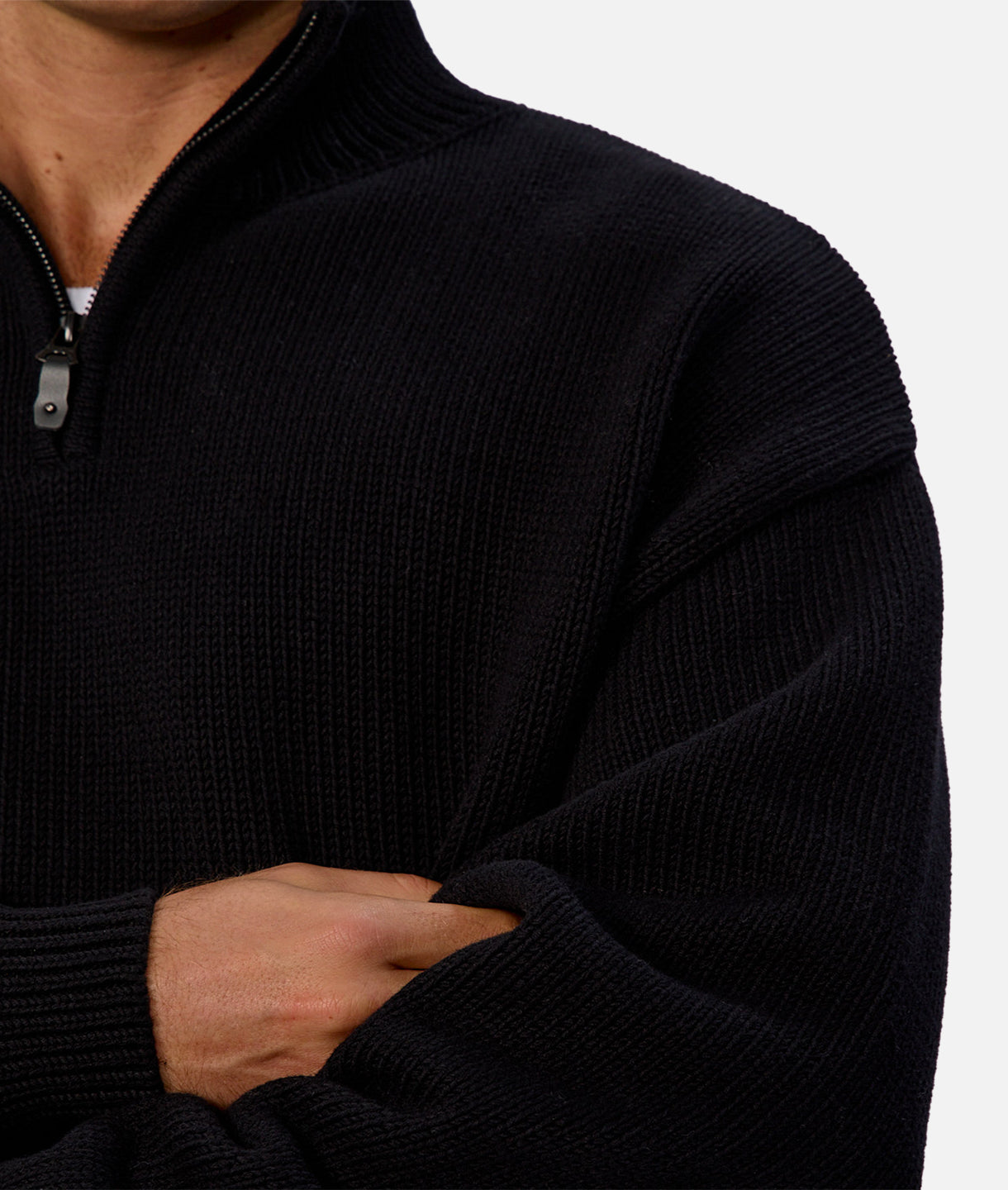Premium Plain Osborne Knit Sweater - Soft & Comfortable Black Pullover for Men & Women | Perfect for Casual Wear, Office & Winter Outfits