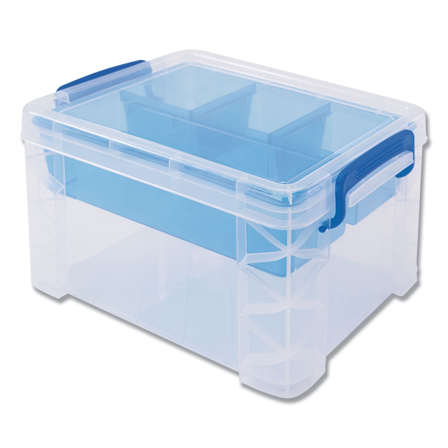 Advantus Super Stacker 5-Section Divided Storage Box - 7.5