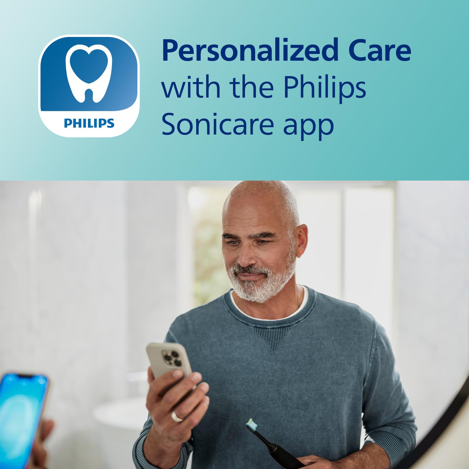 Philips Sonicare DiamondClean Smart 9300 Electric Toothbrush - Sonic Toothbrush with Bluetooth App, Pressure Sensor & Brush Head Detection, 4 Modes & 3 Intensity Levels (Grey, HX9903/45) - Perfect for Travel & Daily Oral Care