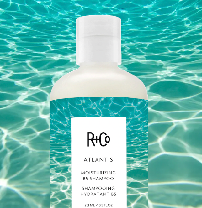 R+Co Atlantis Moisturizing B5 Shampoo for Dry Damaged Hair - Hydrating & Repairing Shampoo with Vitamin B5 - Perfect for Color-Treated & Chemically Processed Hair - Salon Quality Hair Care for Soft Shiny Locks