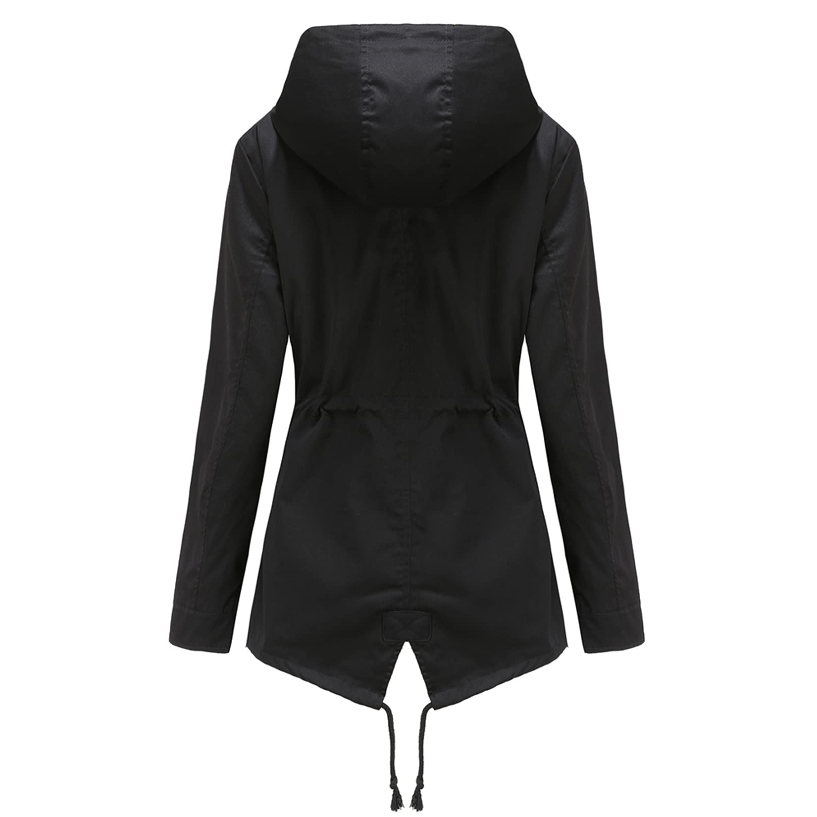 DOSLAVIDA Women's Waterproof Rain Jacket with Hood - Lightweight Windbreaker Trench Coat for Outdoor Activities, Hiking, Camping & Travel - All-Weather Protection