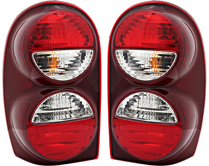 2005-2007 Jeep Liberty Tail Lights Replacement Set - Driver & Passenger Side LED Brake Lamps - Perfect for Night Driving & Off-Road Adventures