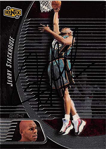 Jerry Stackhouse Autographed Detroit Pistons Basketball Card - 1998 Upper Deck Ionix #22 - Perfect for NBA Memorabilia Collectors & Sports Fans