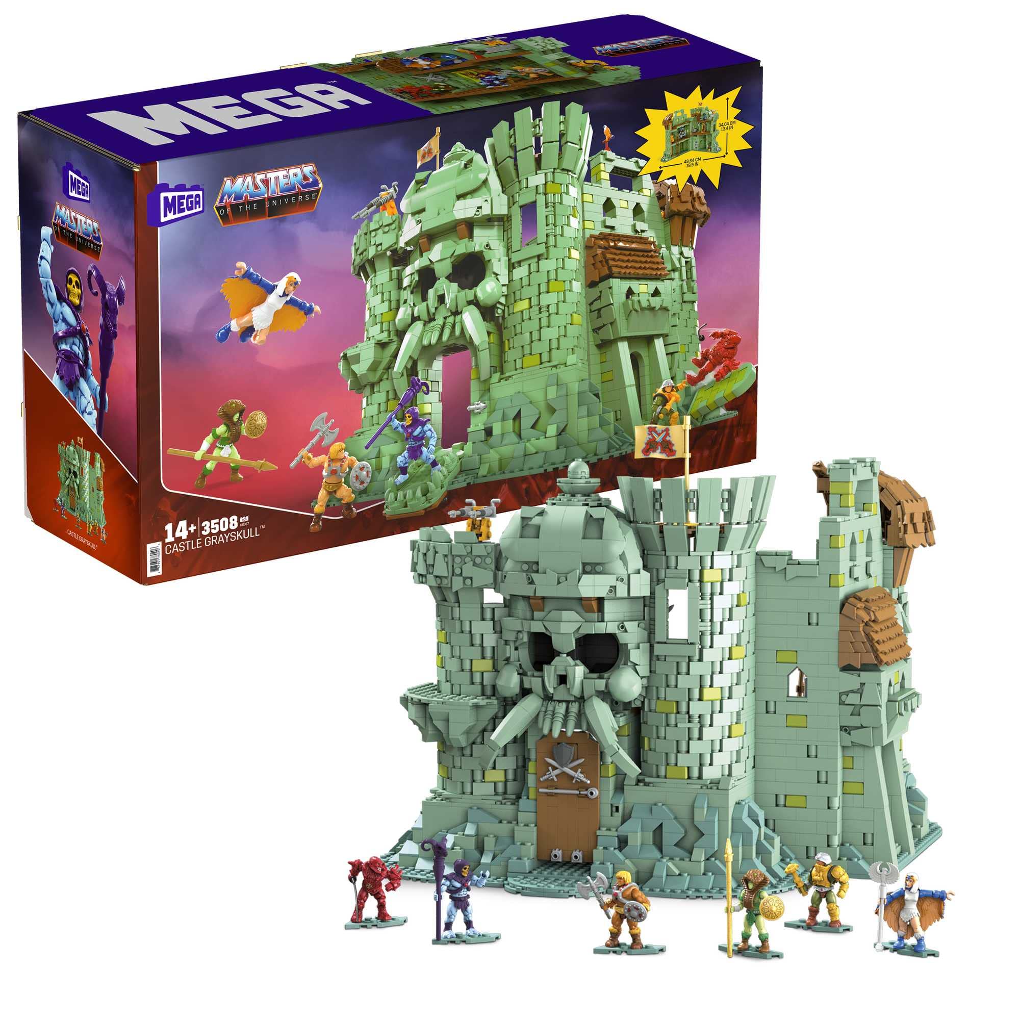 Masters of the Universe Pro Builder Grayskull Fortress Castle Building Set - 3508 Pieces, Construction Toy for Kids & Collectors Ages 14+, Model GGJ67 - Perfect for Display, Gifting & Epic MOTU Adventures