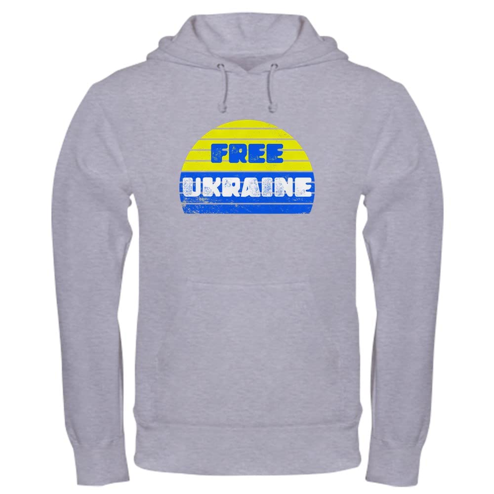 Free Ukraine Pullover Hoodie - Soft Cotton Hooded Sweatshirt for Men & Women | Show Support for Ukraine | Perfect for Protests, Rallies & Casual Wear