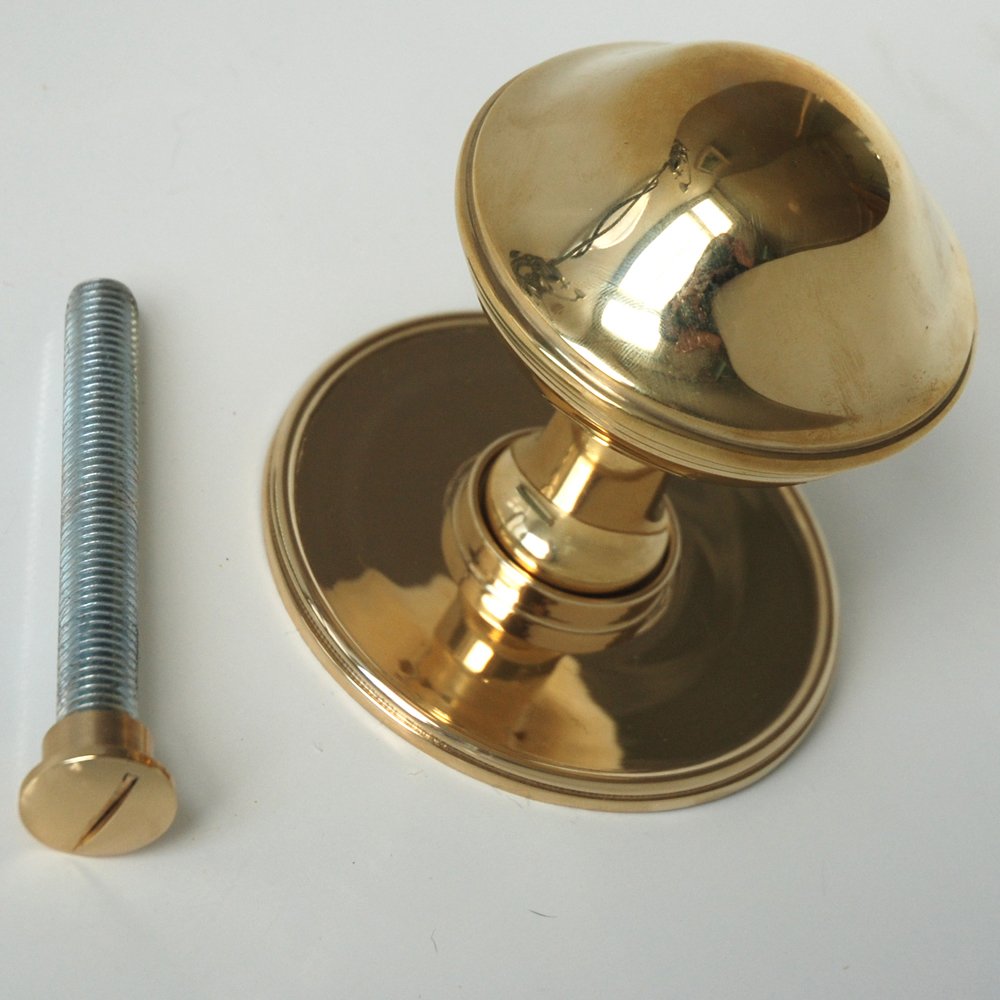 Polished Brass Large Round Door Pull - Elegant Cabinet & Drawer Handle for Modern Home & Office Decor - Perfect for Kitchen, Bathroom, and Furniture Upgrade