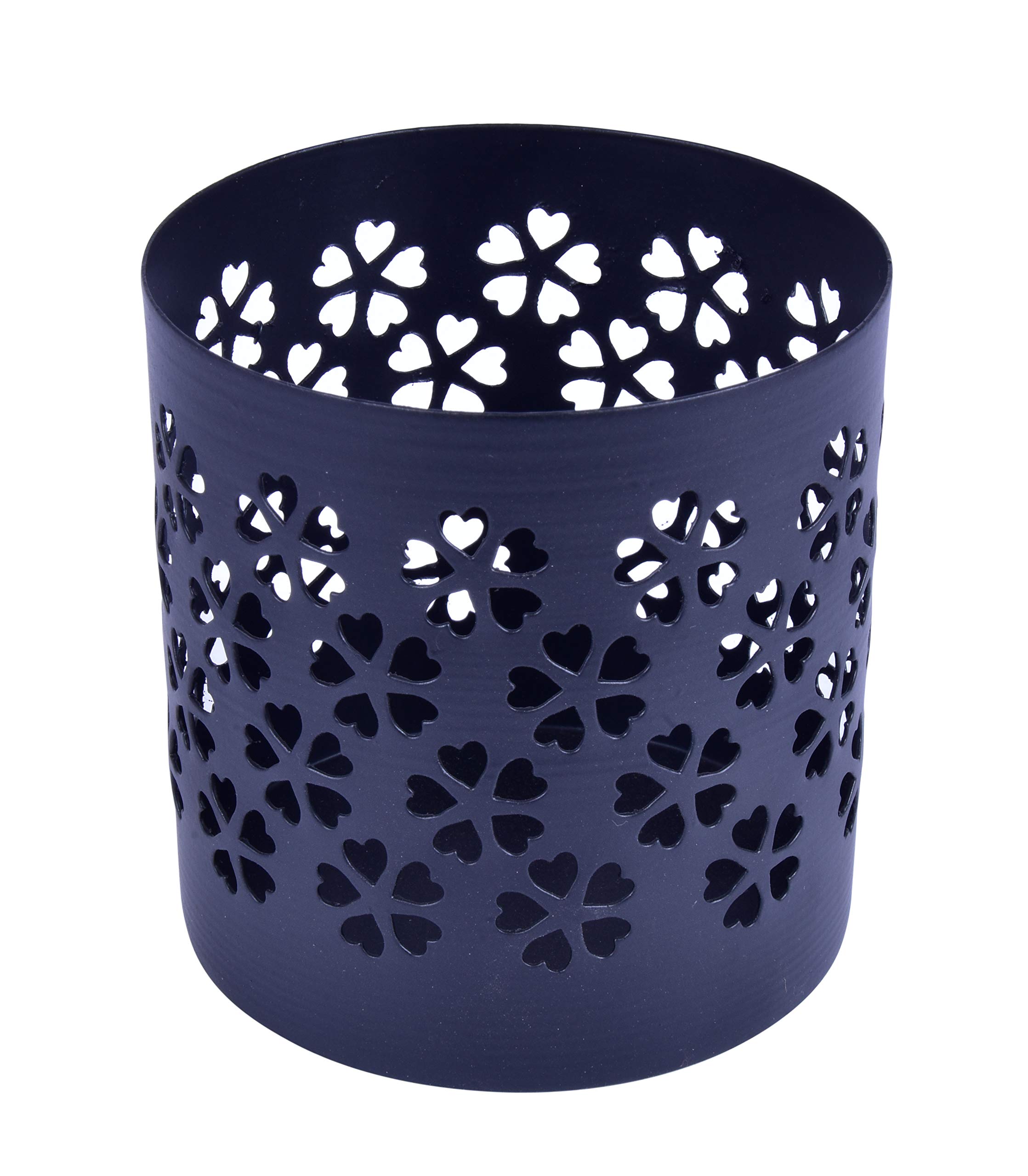 Handmade Black Tealight Candle Holder for Wedding, Party, Home Decor & Aromatherapy - Romantic Votive Candle Holders for Table Centerpieces, Dinner Parties, Spa Relaxation & Mood Lighting