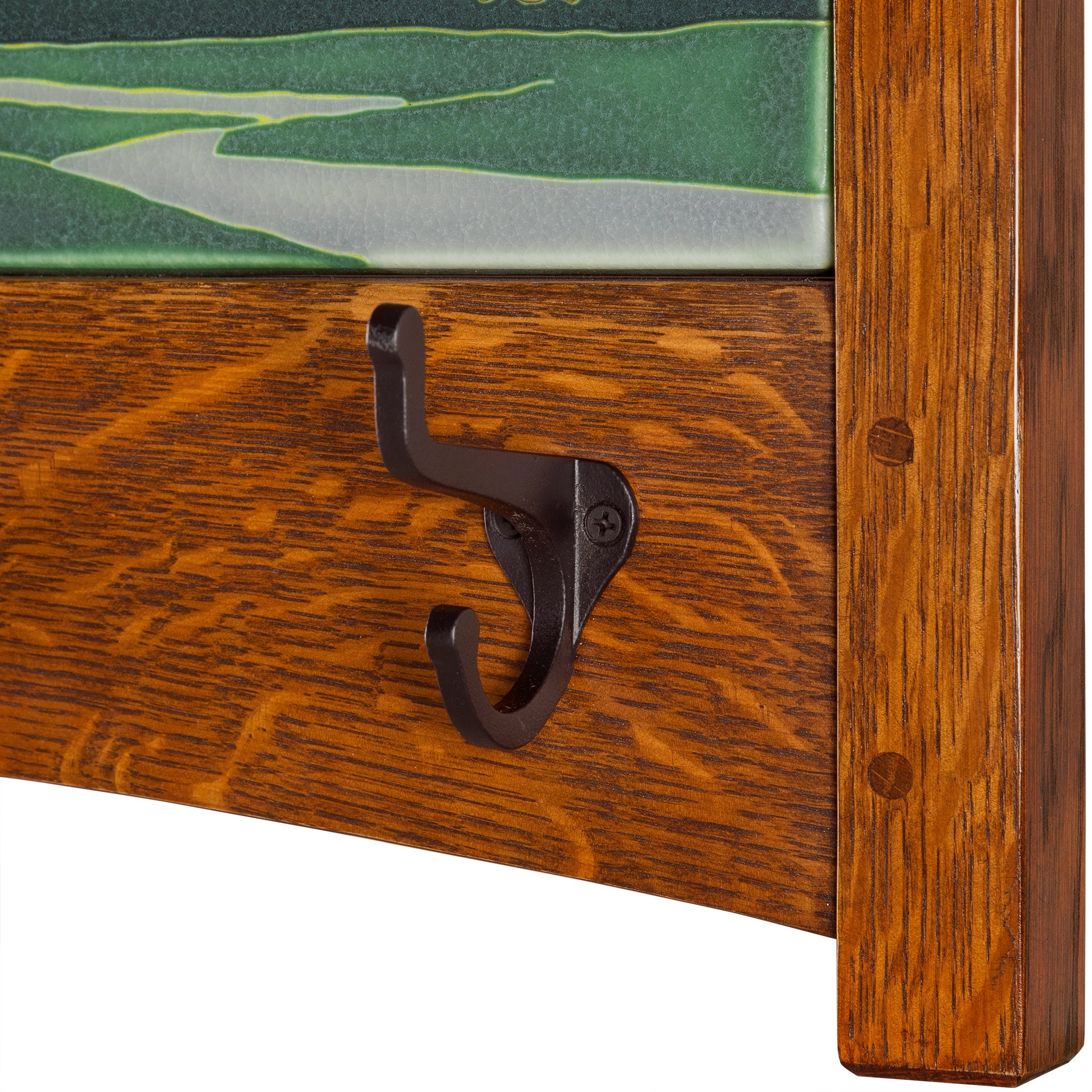 Stylish Wooden Tile Coat Rack - Wall Mounted Entryway Organizer for Hats, Jackets & Bags | Perfect for Hallway, Bedroom or Mudroom Decor