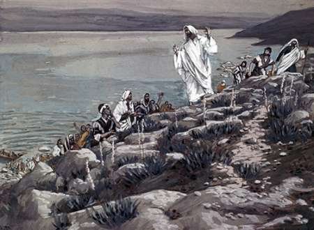James Tissot 'Seek Me Because Ye Eat from The Loaves' Art Print Poster - 18x24 Inches, Religious Wall Decor, Bible Verse Artwork for Home, Church & Office Inspiration