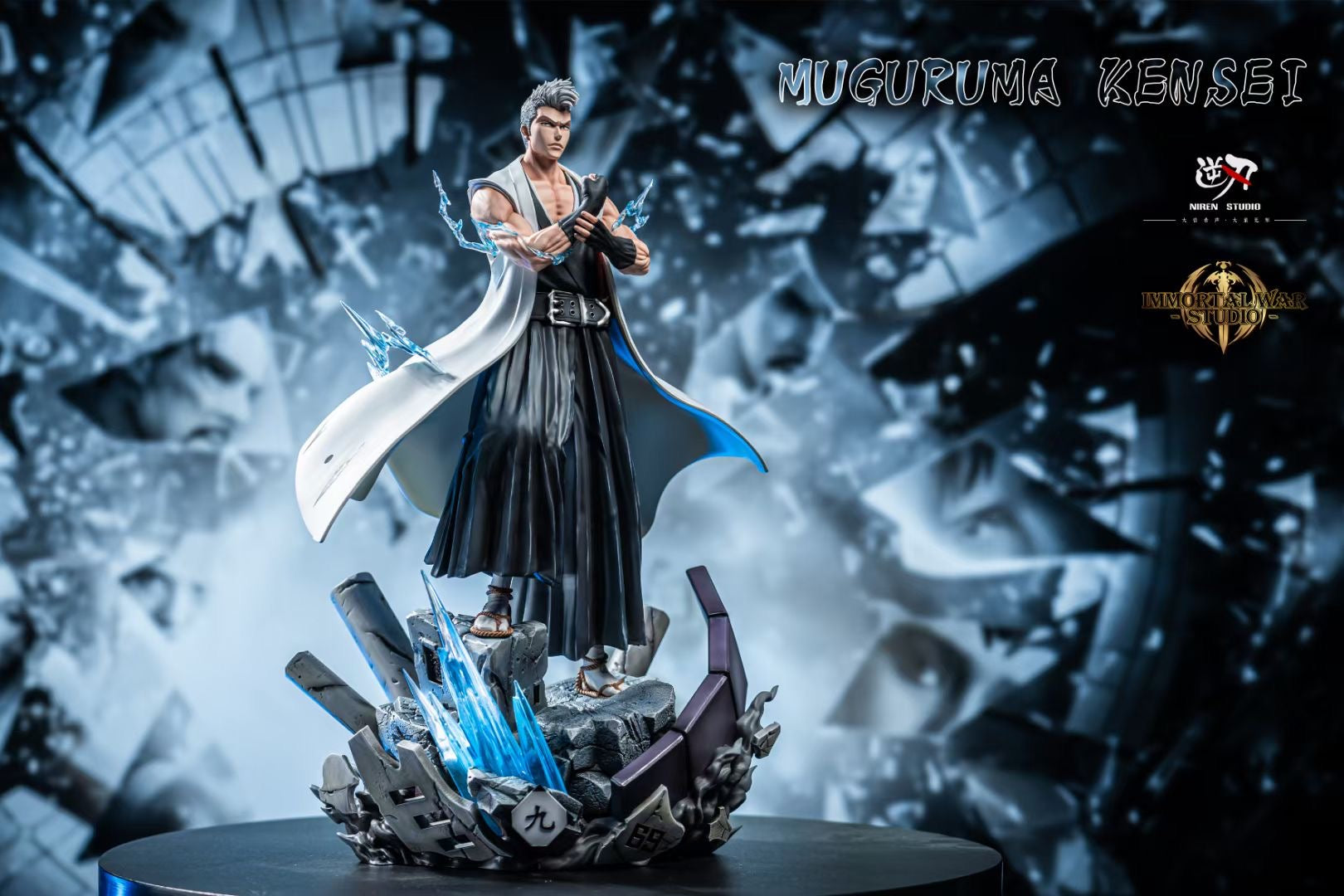 Niren x IW Studio Kensei Muguruma Anime Figure - Bleach Six Chariots Fist West Collectible for Fans | Perfect for Display, Anime Collections, and Gift Giving