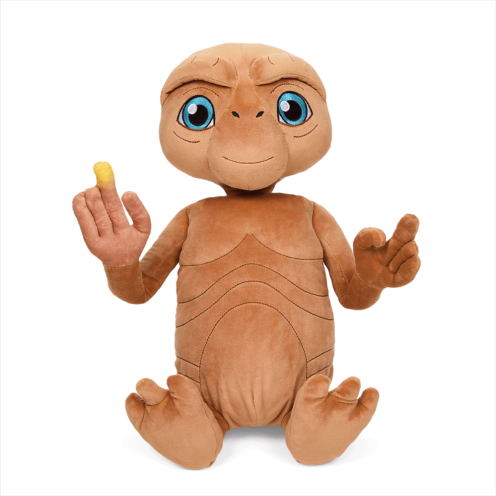 ET the Extra-Terrestrial Interactive Plush Toy with Light-Up Chest & Finger - Cute Alien Stuffed Animal for Kids, Movie Fans & Collectors - Perfect Gift for Birthday, Christmas & Sci-Fi Lovers