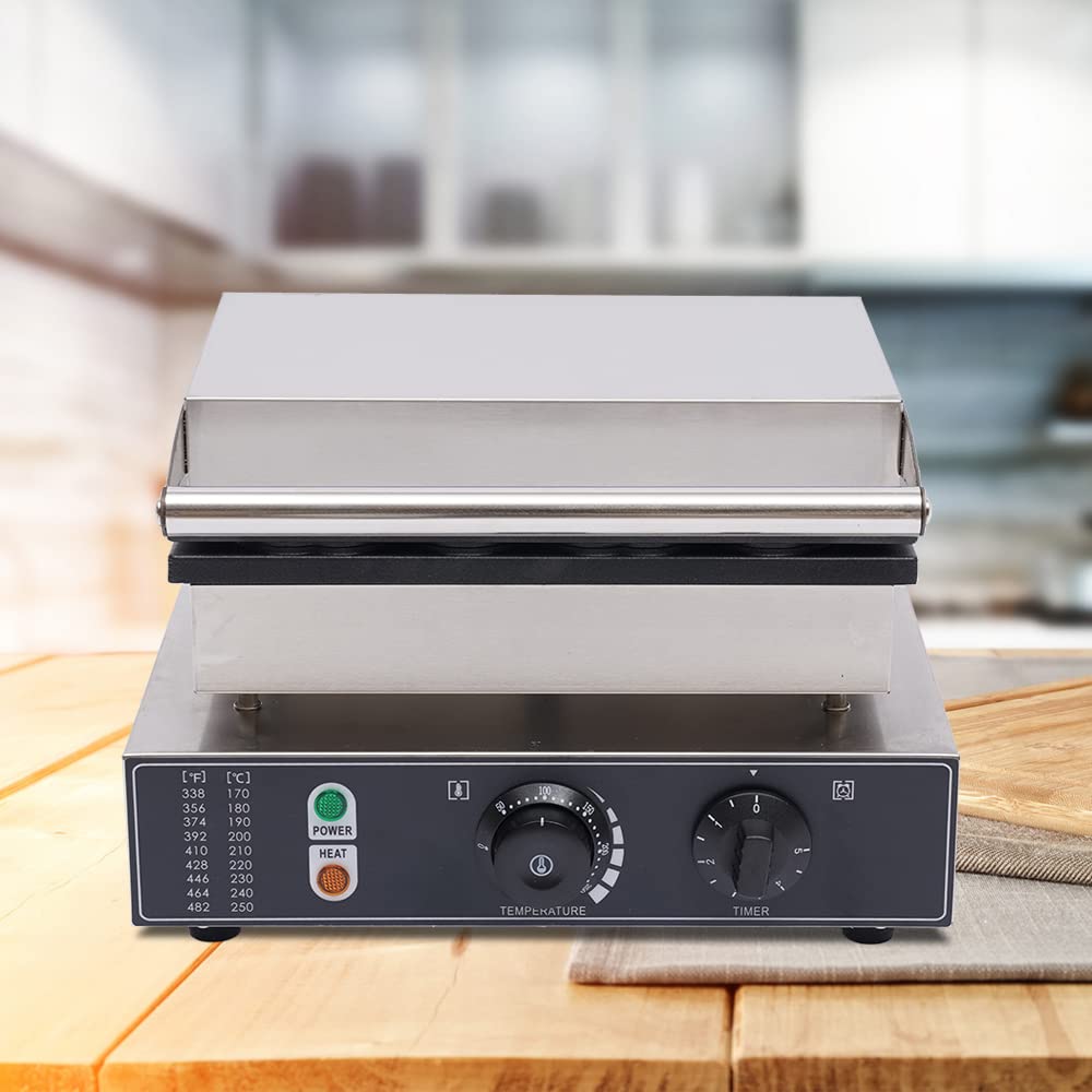 LoyalHeartDY 4-Piece Penis-Shaped Waffle Maker - 1600W Commercial Electric Waffle Machine with Non-Stick Coating (110V) - Perfect for Bakeries, Restaurants & Adult-Themed Parties - Silver & Black Hot Dog Baker for Unique Breakfast & Dessert Creations