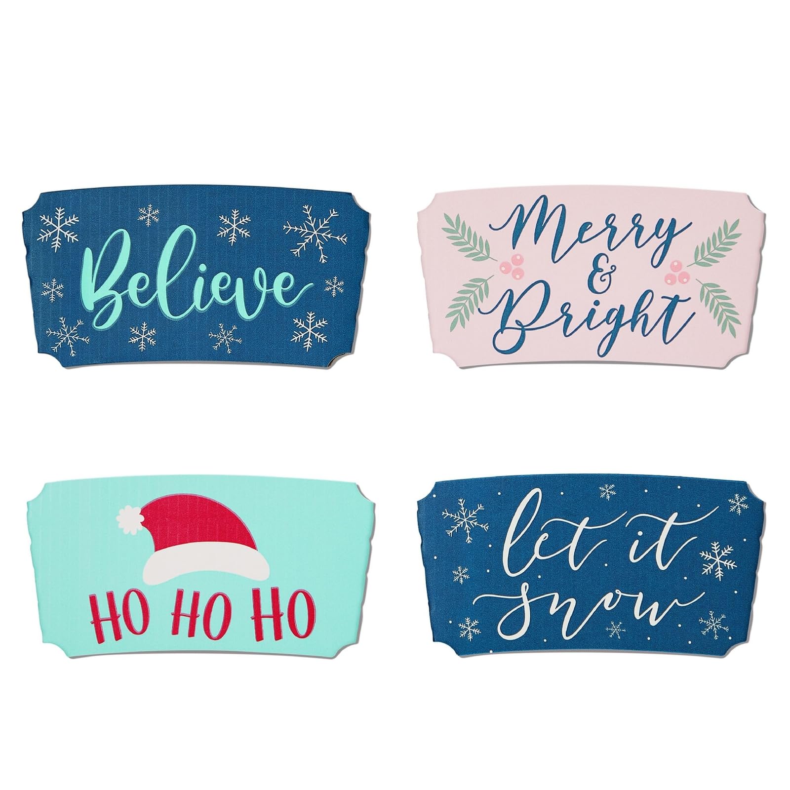 48-Piece Disposable Christmas Coffee Cups Set with Lids & Sleeves - 16oz Holiday Paper Cups for Tea, Coffee & Hot Cocoa - 4 Festive Xmas Designs - Perfect for Parties, Office Celebrations & Family Gatherings