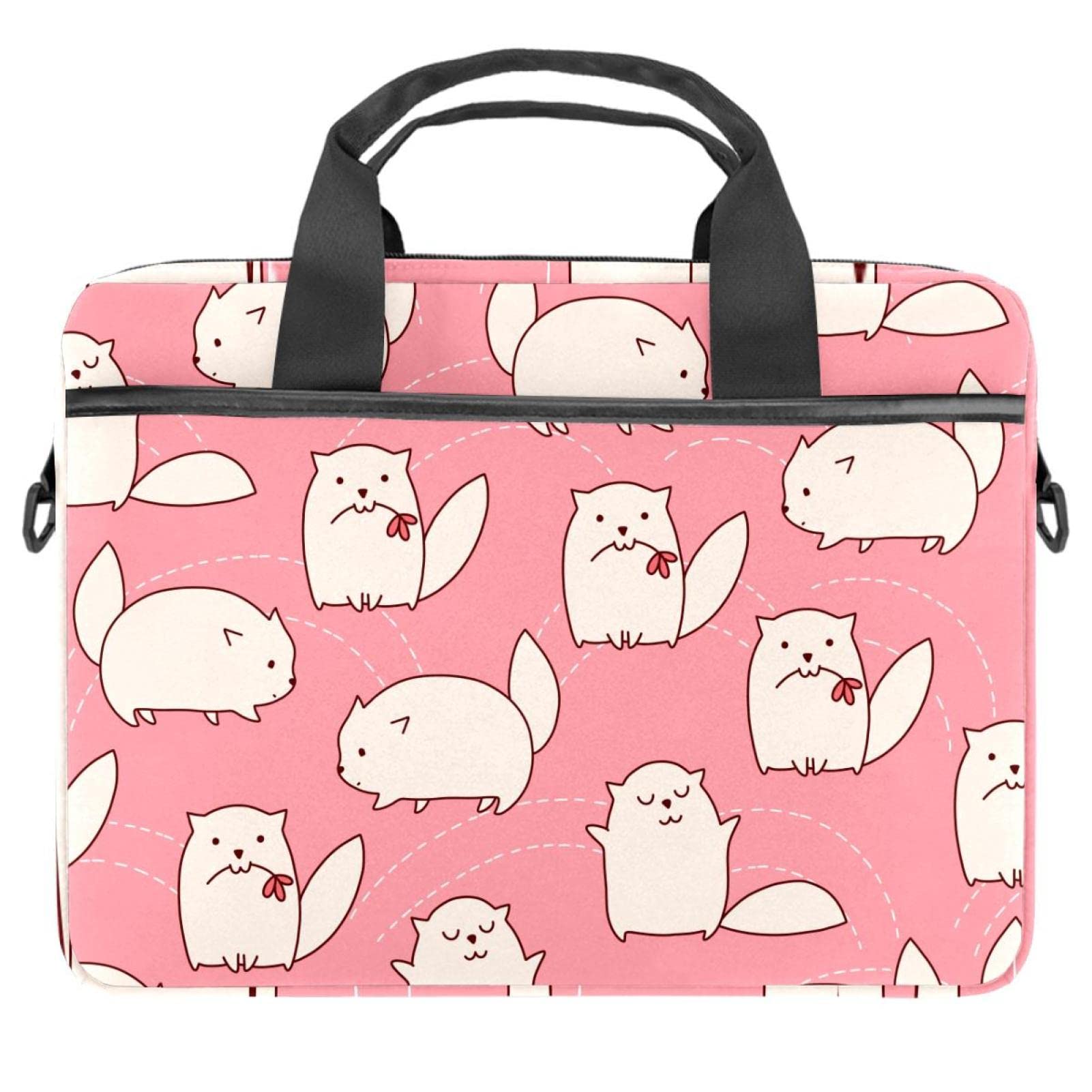 Stylish Unisex Laptop Messenger Bag for 14 Inch Notebook - Durable Shoulder Bag with Cute Hamster Mouse Pattern - Perfect for Work, School & Travel