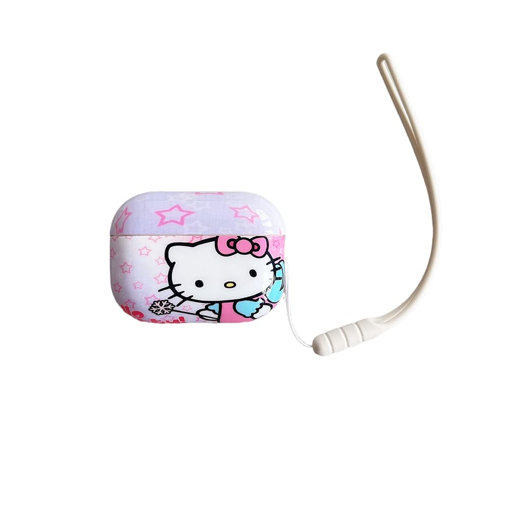 Anime AirPods Pro 2 Case - Marie Cat Design for Teens | Shockproof Cover with Lanyard for School & Travel