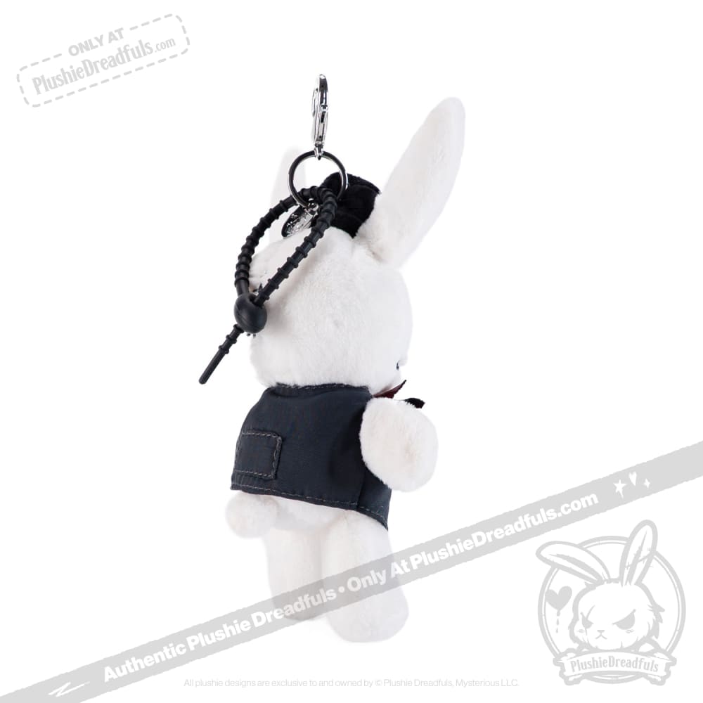 Victorian Style White Rabbit Plush Keychain - Cute Bunny Keyring Accessory for Bags, Backpacks & Gifts | Perfect for Alice in Wonderland Fans & Collectors