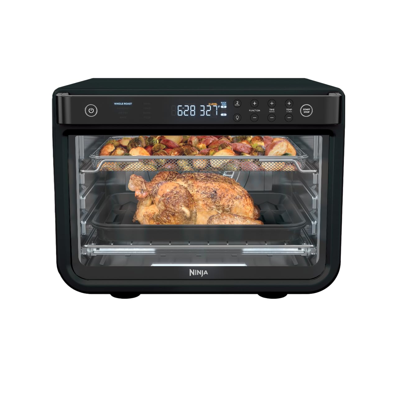 Ninja DT202BK Foodi 8-in-1 XL Pro Air Fry Oven - Large Countertop Convection Oven & Digital Toaster Oven with 1800W Power (12-inch, Black) - Perfect for Baking, Roasting, Air Frying & Toasting at Home