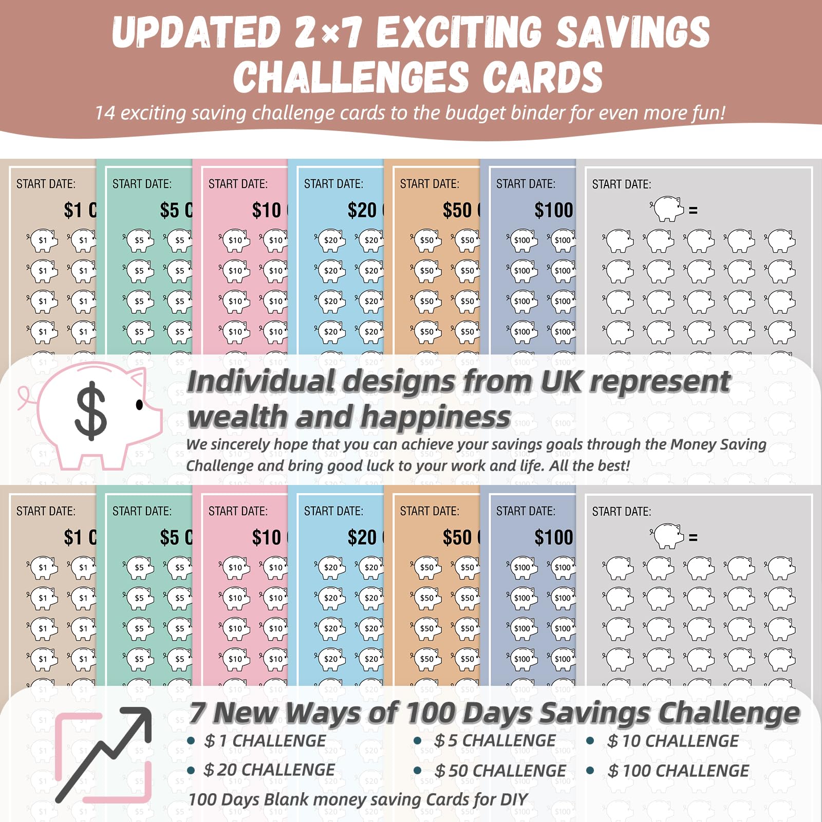 Premium A6 Budget Binder with Upgraded Cash Envelopes - Money Saving Organizer with 24 Trackers for $100 to $10,000 Savings Goals | Perfect for Cash Envelope System, Financial Planning & Personal Finance Management at Home or Office