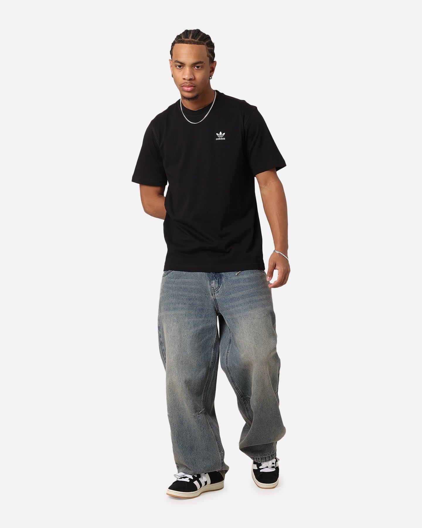 Adidas Essentials Men's T-Shirt - Black Cotton Short Sleeve Tee for Casual Wear, Gym & Everyday Outfits