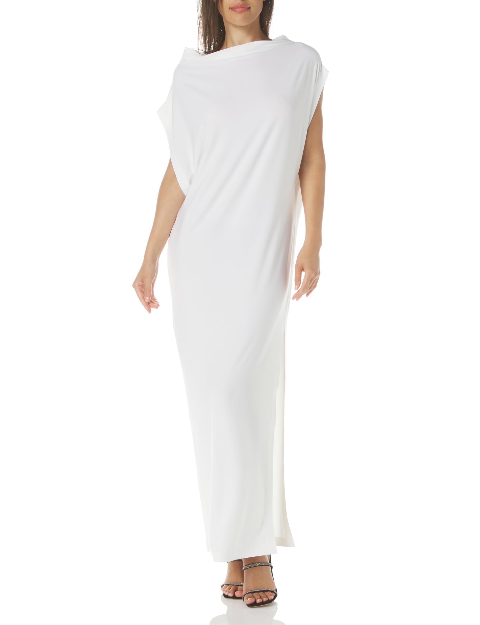 Norma Kamali Women's Sleeveless Side Slit Jumpsuit Gown - Elegant One-Piece Formal Dress for Evening Parties, Weddings & Special Occasions