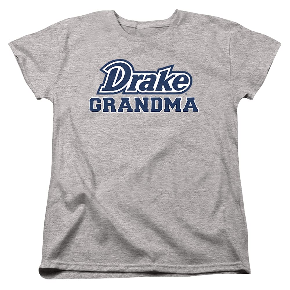 Drake University Official Grandma Women's T-Shirt - Athletic Heather - X-Large - Comfortable Casual Wear for College Fans & Family Events