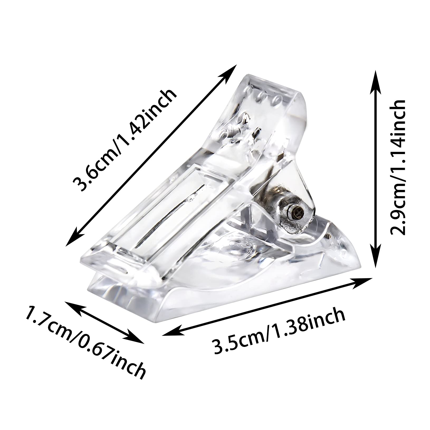 Pufeuoo 40Pcs Nail Tip Clips - Polygel Nail Clamps for UV/LED Gel Extensions | DIY Nail Art Tools for Professional & Home Manicures | Perfect for Salon, Spa & At-Home Nail Care
