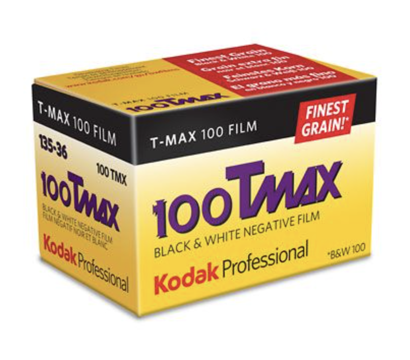 Kodak Professional T-Max 100 Black & White 35mm Film (36 Exposures) - High Contrast B&W Photography for Street, Portrait & Landscape Shooting