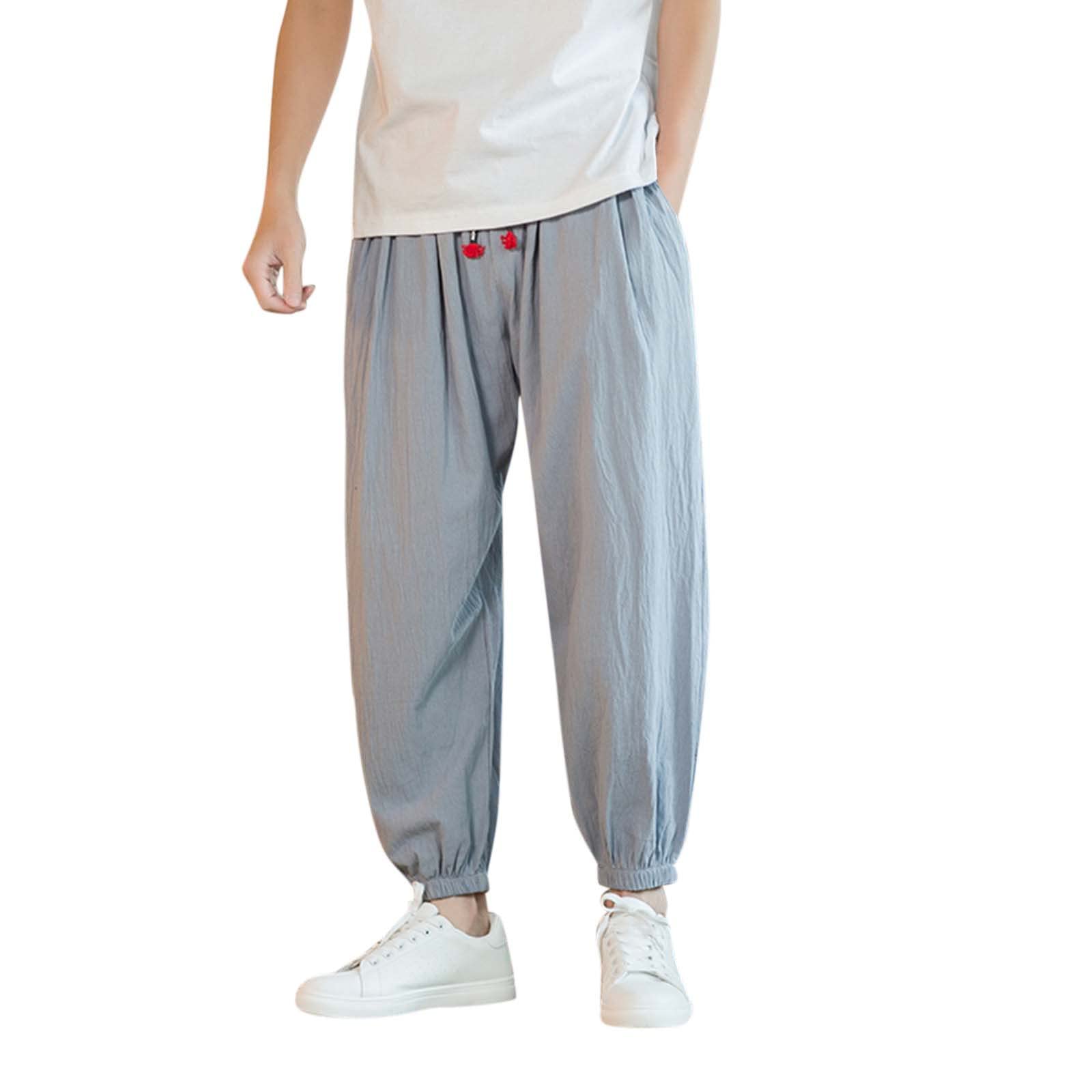 Vickyleb Men's Casual Solid Color Trendy Summer Sweatpants - Fitness Running Shorts & Beach Shorts for Gym, Jogging, and Outdoor Activities
