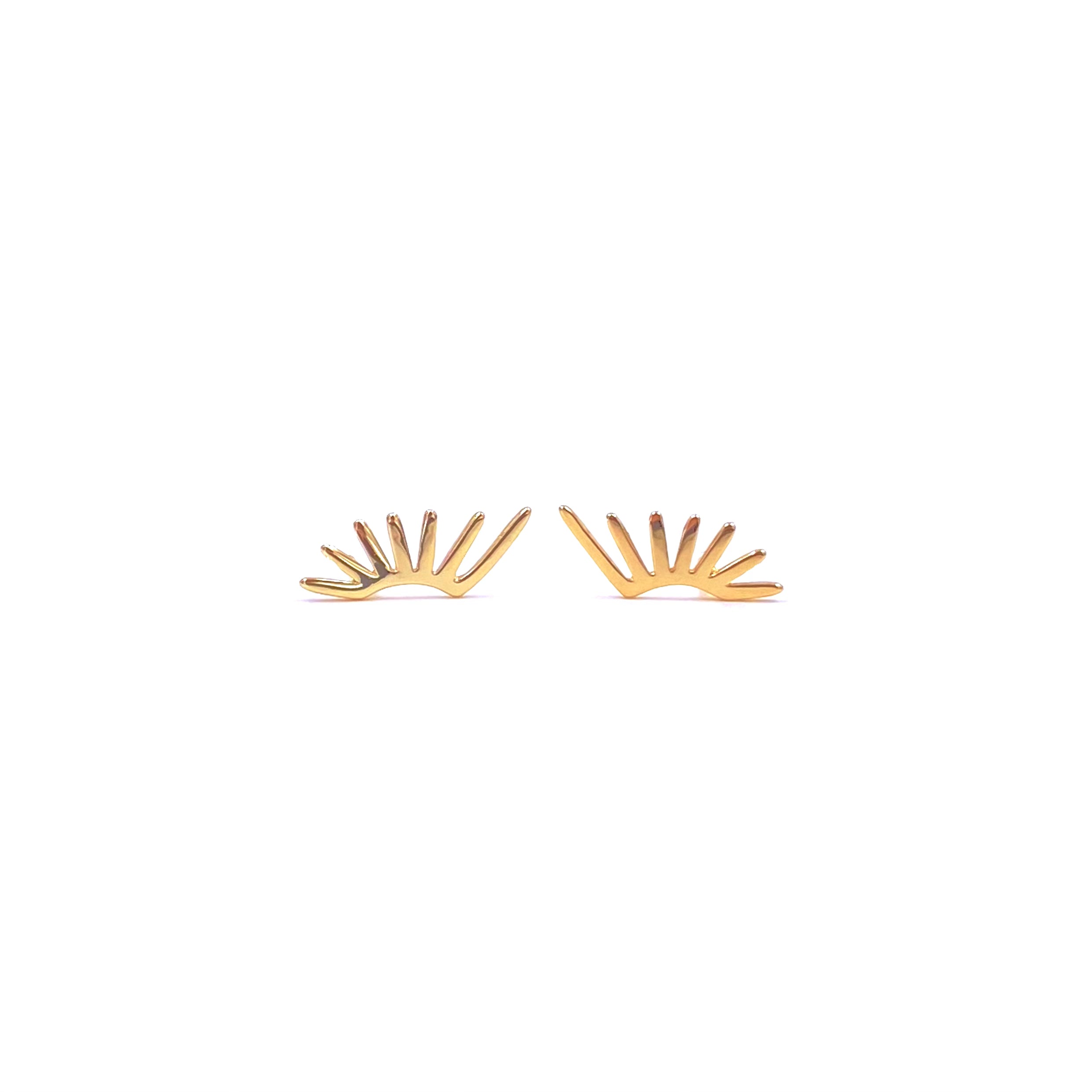 Ashley Gold Sterling Silver Gold Plated Starburst Stud Earrings for Women - Elegant Fashion Jewelry Gift for Birthday, Anniversary & Everyday Wear