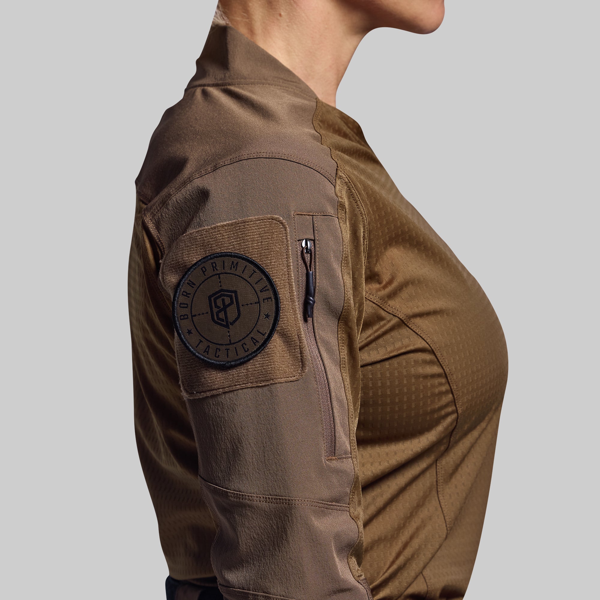 Women's Long Sleeve Op Top Pro - Coyote Brown | Moisture-Wicking Performance Shirt for Hiking, Camping & Outdoor Activities