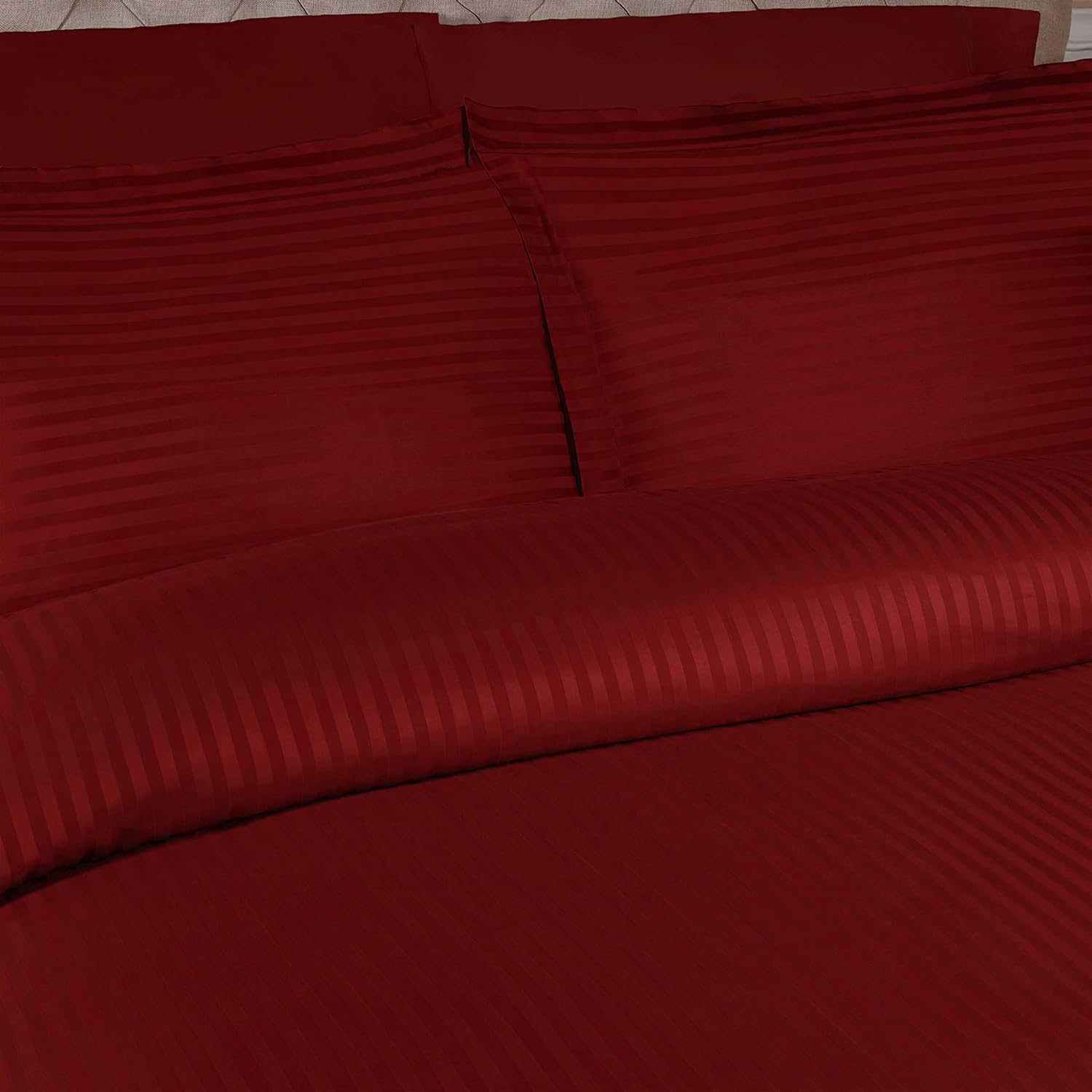 Premium Egyptian Cotton 300 Thread Count Duvet Cover Set - Soft Luxury Bedding for Master Bedroom & Guest Room (Queen/King Size) | Breathable & Wrinkle-Resistant for All-Season Comfort