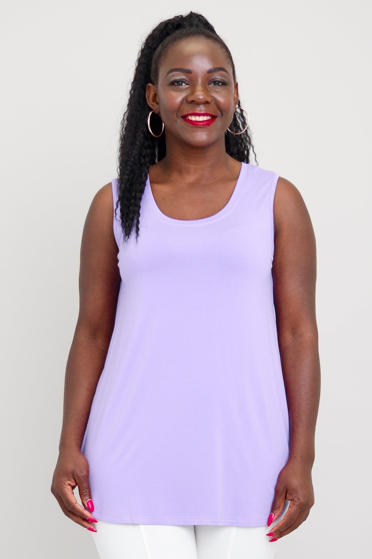 Stylish Jazz Tank Top in Lavender - Soft Bamboo Fabric for Women - Perfect for Yoga, Summer Outfits & Casual Wear