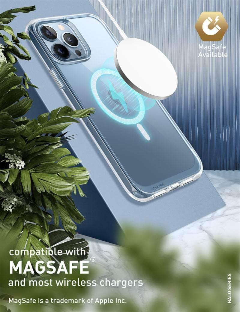 iPhone 13 Pro Max Case - BLASON Halo Slim Clear Protective Cover with MagSafe Compatibility | Perfect for Everyday Use, Work & Travel