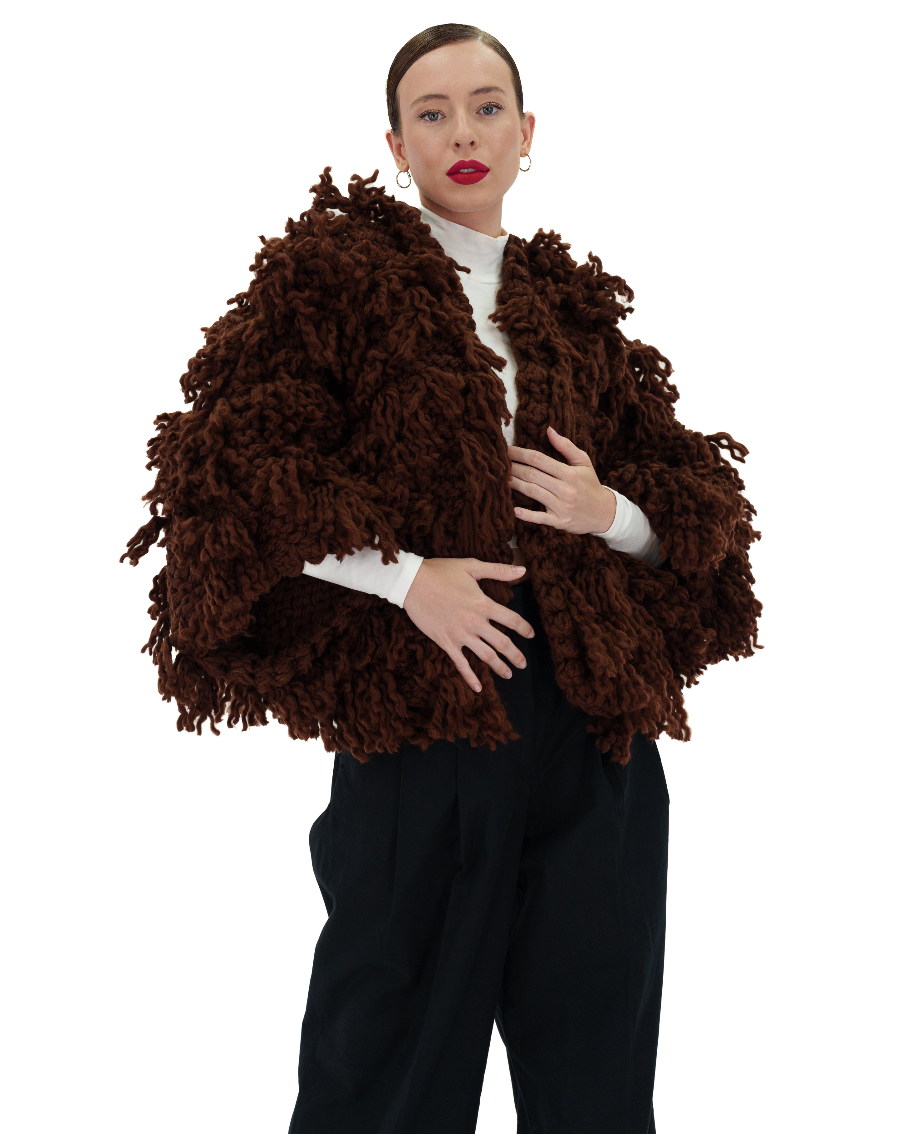 Women's Soft Fur-Like Cardigan - Cozy Winter Knit Sweater for Casual Wear, Office & Lounge