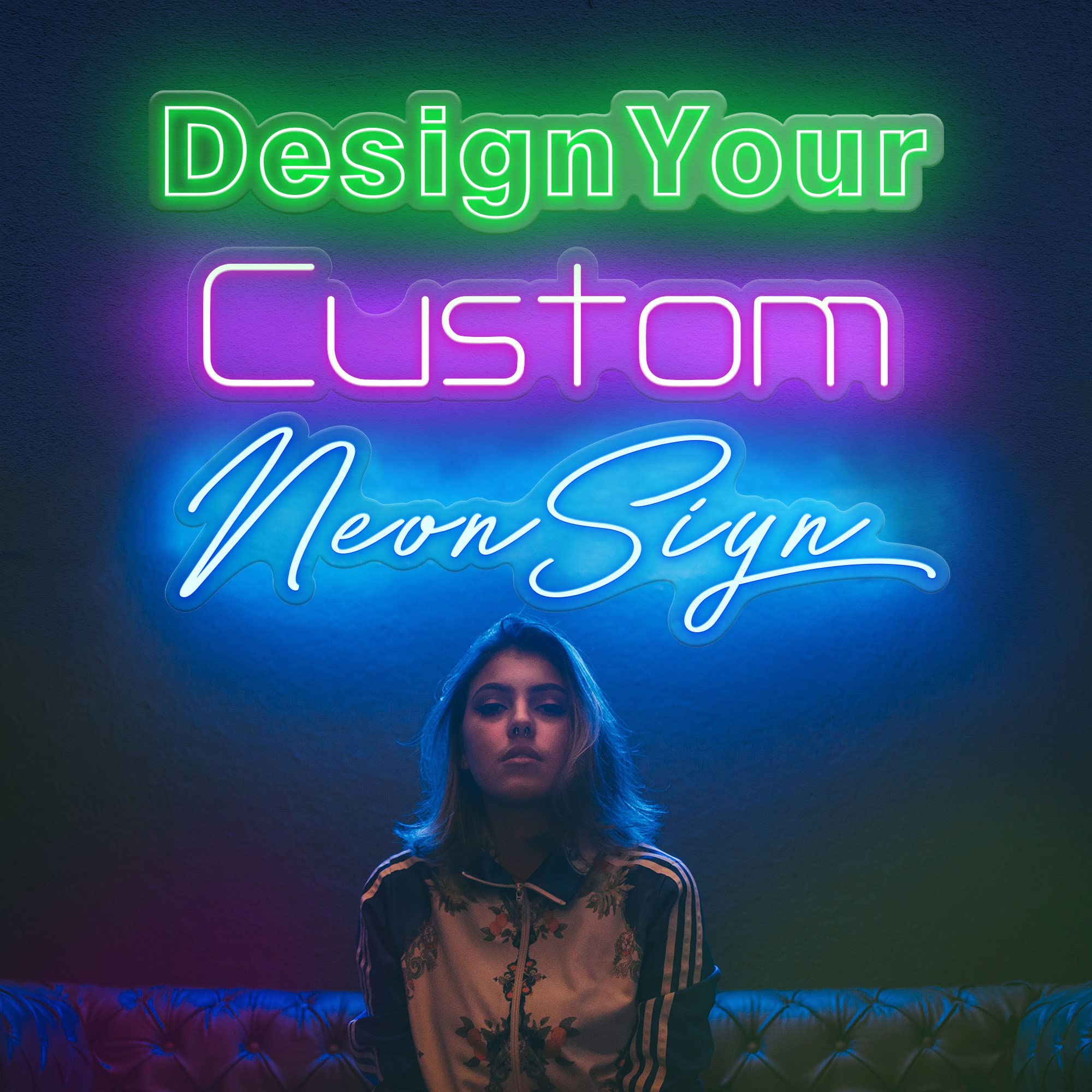 Custom LED Neon Sign - Personalized Name & Logo Neon Light for Wedding, Birthday Party, Home, Bedroom, Living Room, Game Room, Bar Decor - Wall Art & Mother's Day Gift Ideas - Perfect for Events, Gifts & Business Branding