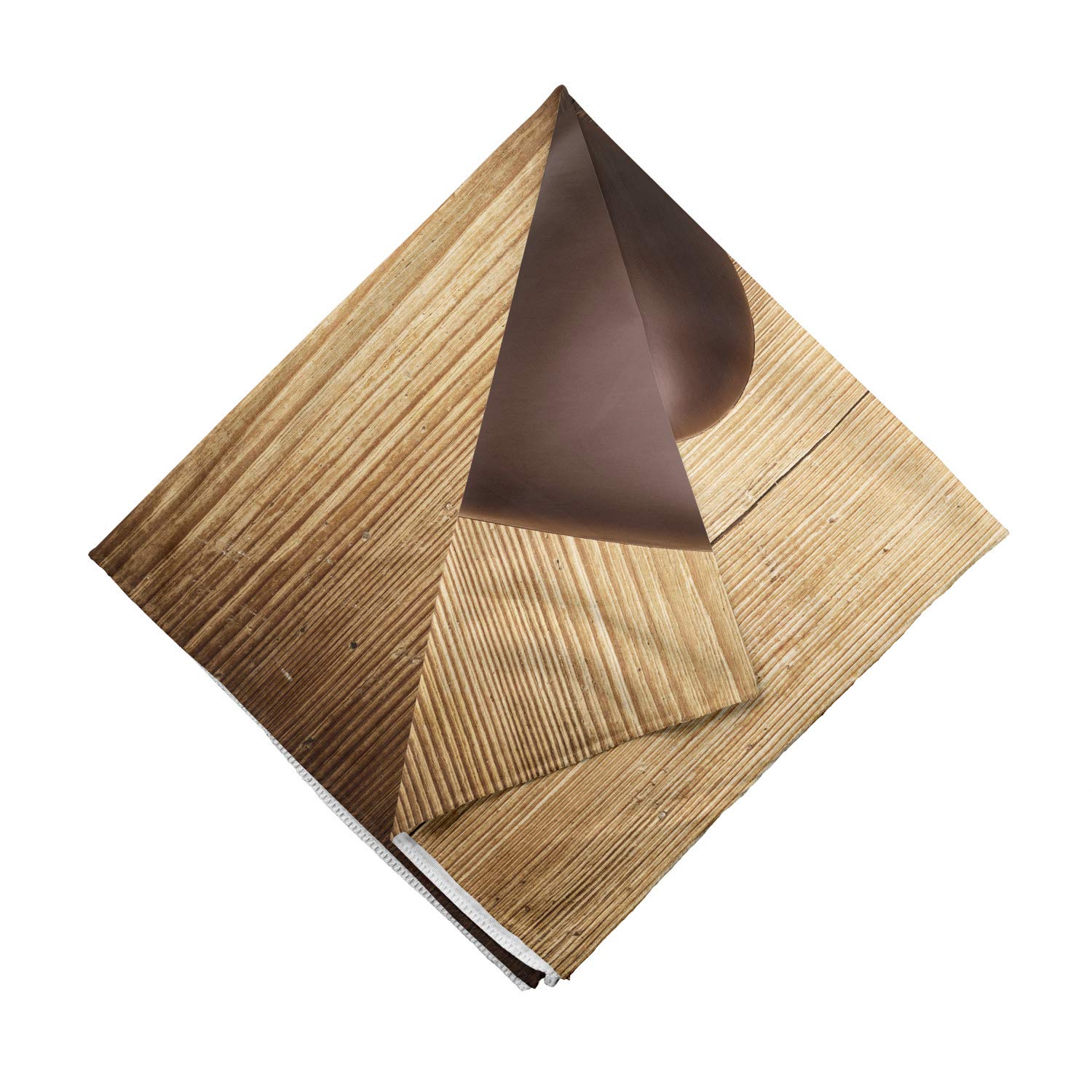 Ambesonne Chocolate Bandana Scarf - Chocolate Heart on Woods Print - Unisex Head Wrap & Neck Tie for Men & Women - Perfect for Outdoor Activities, Hiking, and Fashion Accessories