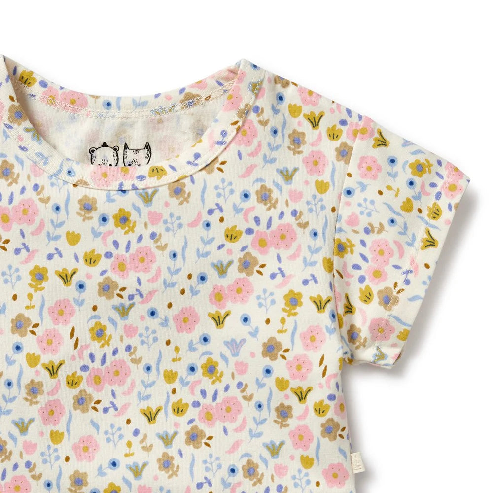 Ava Floral Organic Cotton T-Shirt for Women - Soft, Comfortable & Eco-Friendly Casual Wear for Everyday Outfits, Summer & Spring Fashion