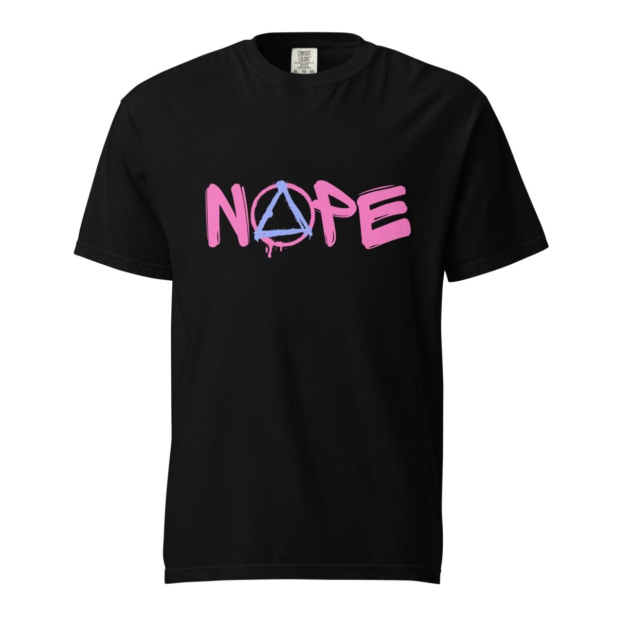 NOPE Sobriety Heavyweight Unisex T-Shirt - Comfortable & Durable Cotton Tee for Sober Living, Recovery Support & Everyday Wear